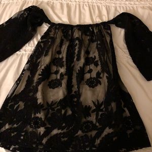 Black off the shoulder dress